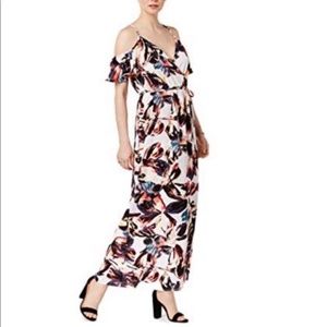 Bar III Women's Printed Cold Shoulder Maxi Dress New with Tags Size XS